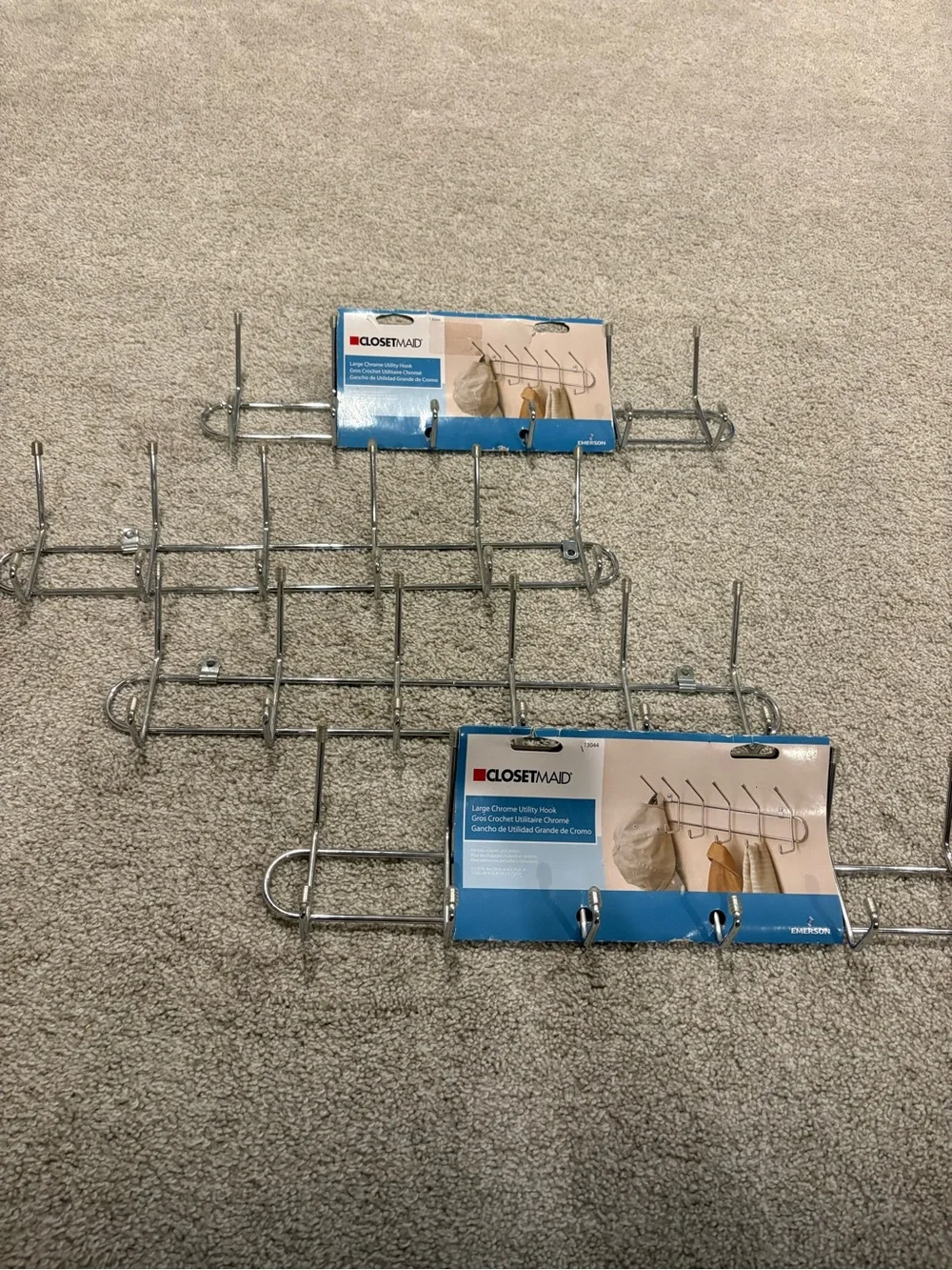 ClosetMaid Chrome Over-the-Door Hook Rack - Silver Chrome Finish